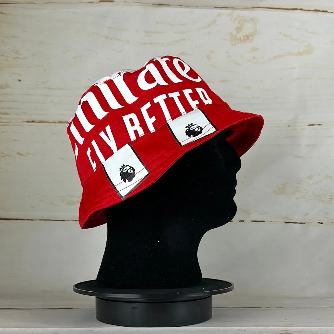 Arsenal 2022/2023 Upcycled Home Shirt Bucket Hat