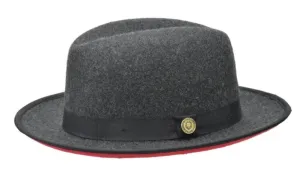 Bruno Capelo Charcoal Grey Men's Red Bottom Dress Casual Hats