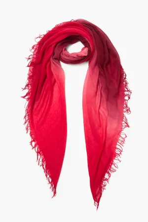 Cashmere & Silk Dip Dye Scarf in Lady Bug