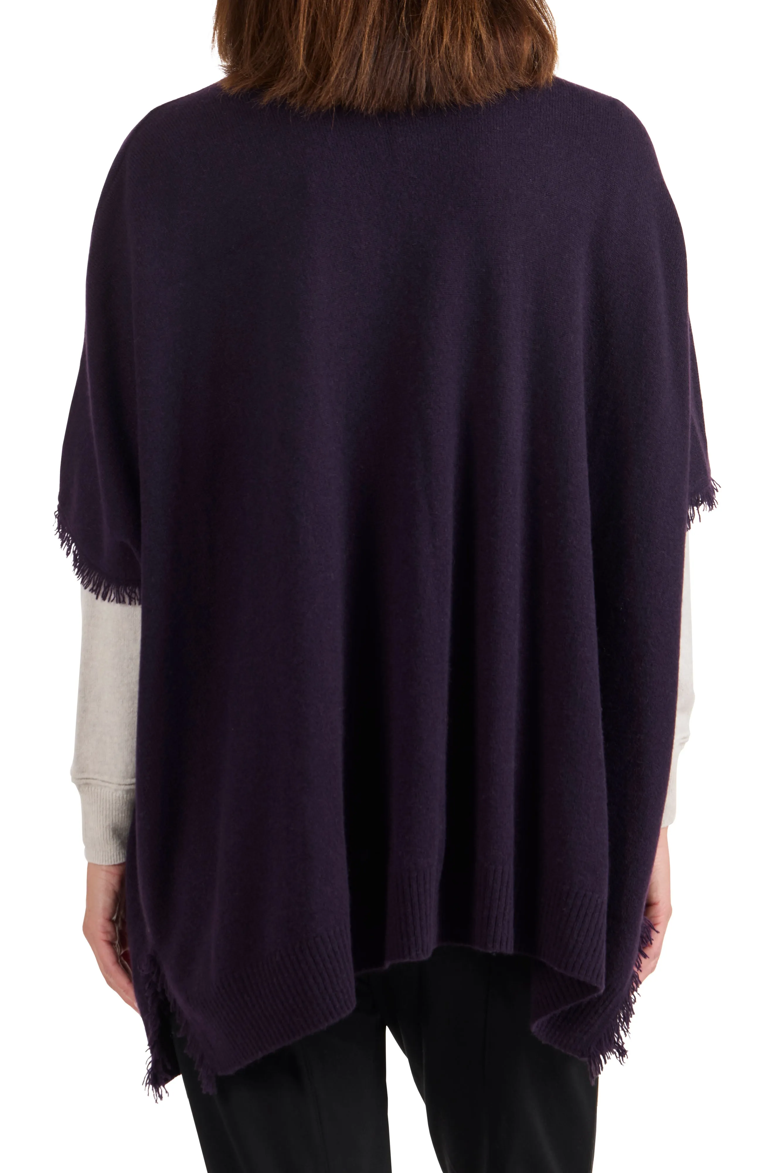 CASHMERE OPEN CARDIGAN WITH FRINGE