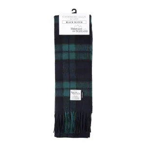 Cashmere Scottish Tartan Clan Scarf  Black Watch