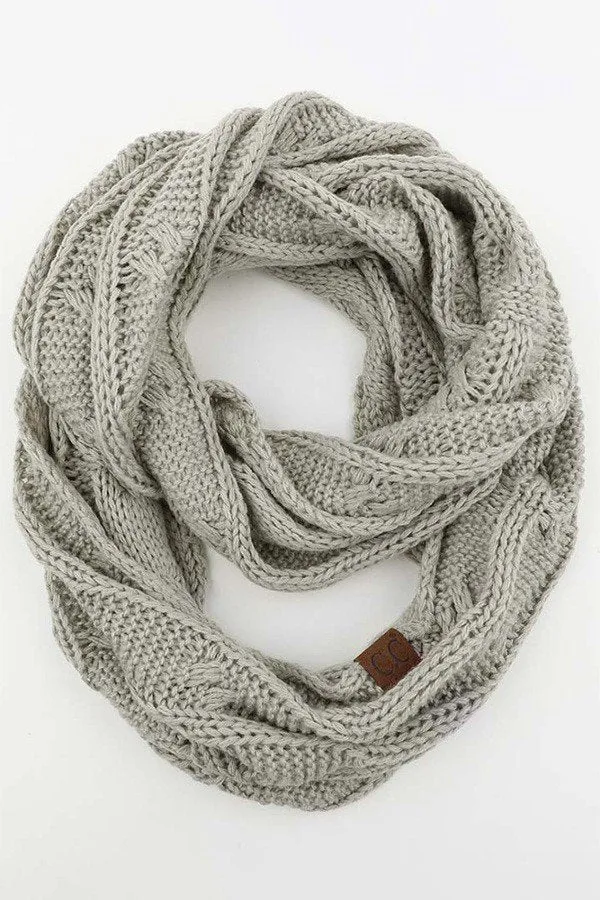 C.C Cable Knit Infinity Scarf