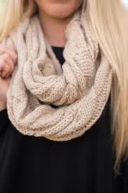 C.C Cable Knit Infinity Scarf