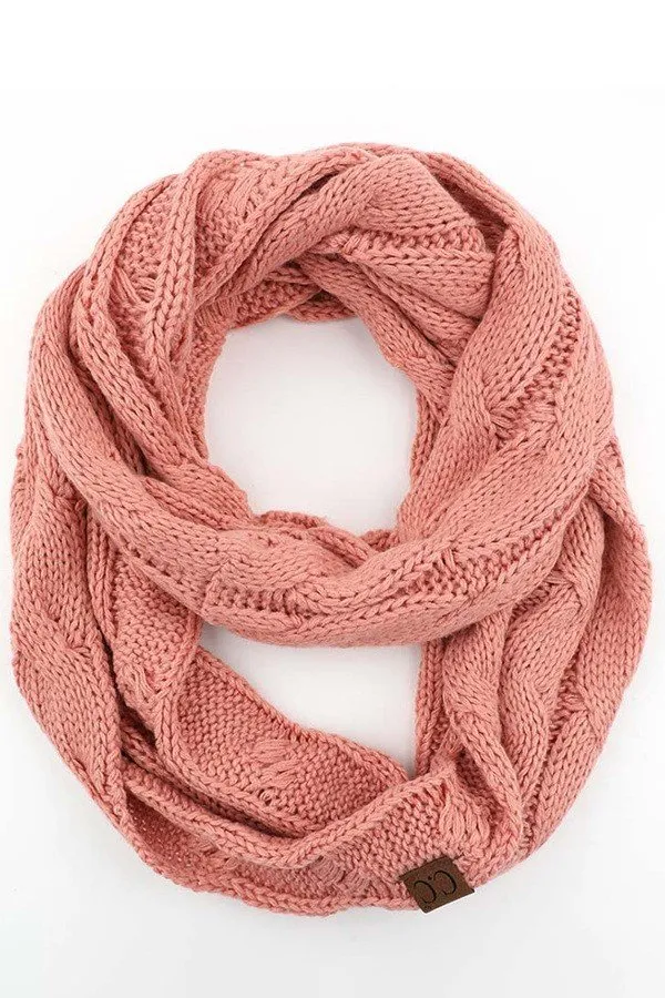 C.C Cable Knit Infinity Scarf