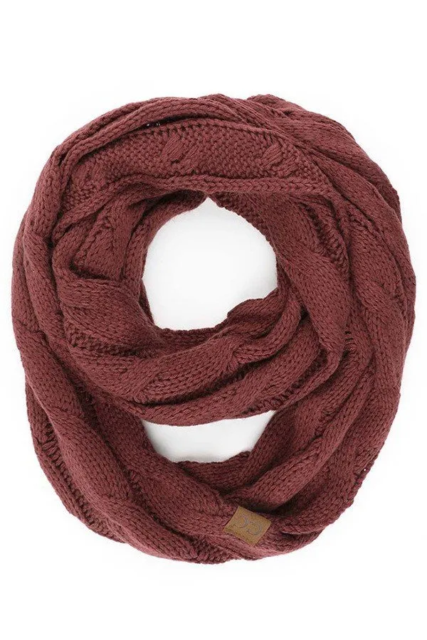 C.C Cable Knit Infinity Scarf