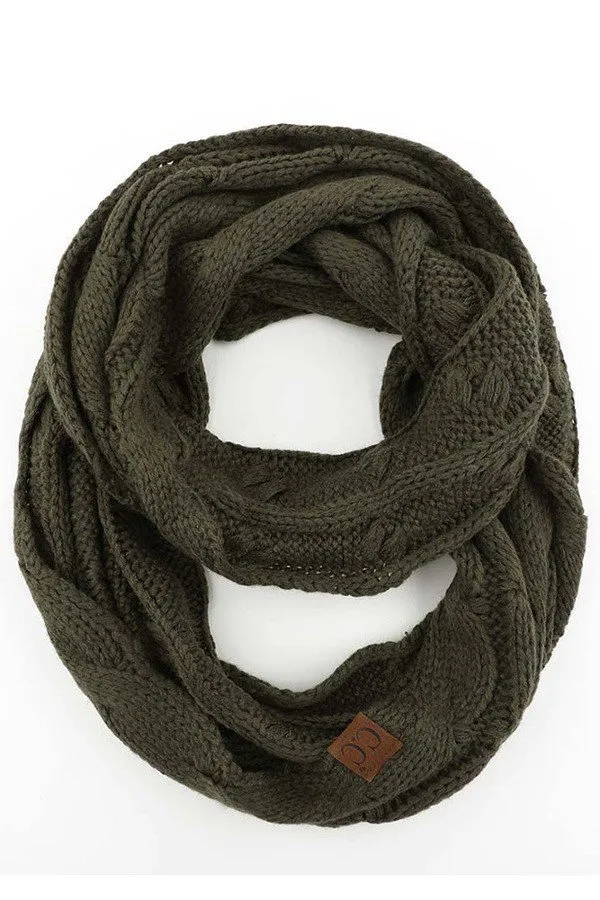 C.C Cable Knit Infinity Scarf