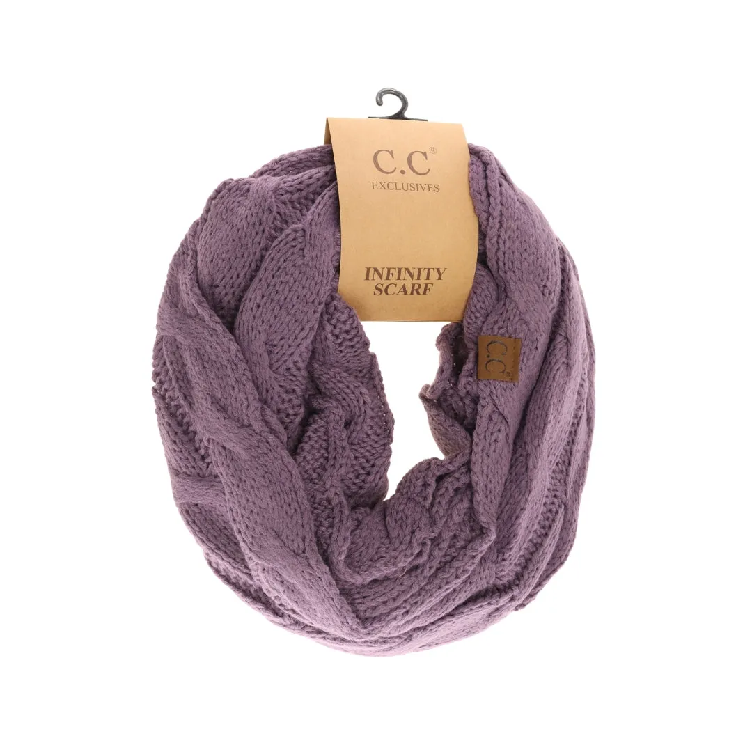 C.C Cable Knit Infinity Scarf