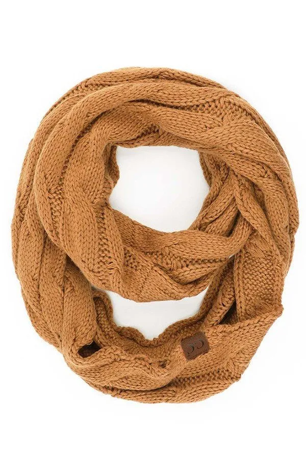 C.C Cable Knit Infinity Scarf