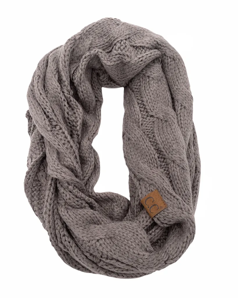 C.C Cable Knit Infinity Scarf