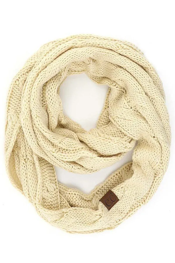 C.C Cable Knit Infinity Scarf