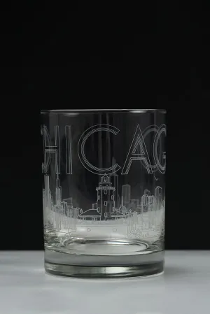 CHICAGO Skyline Drinkware Glass Set of 1 or 2