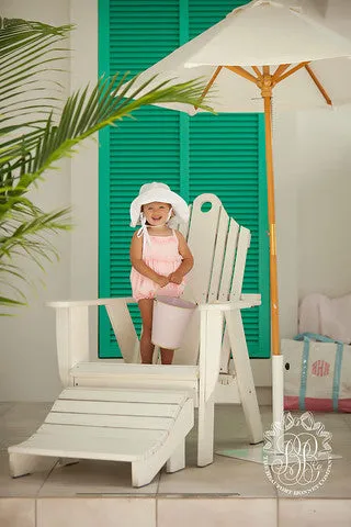 Cissy Sun Hat - Worth Avenue White Seersucker