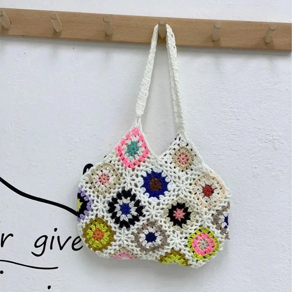 Crochet Flower Shoulder Bag