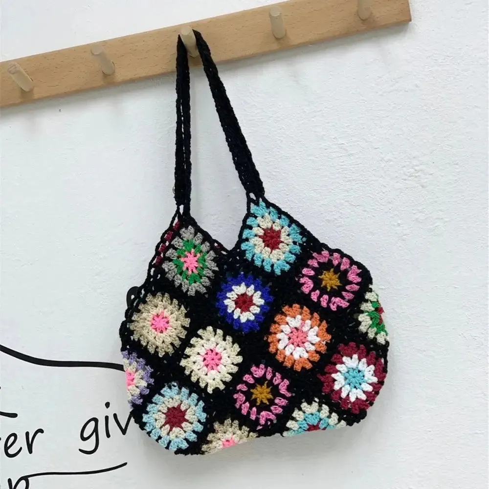 Crochet Flower Shoulder Bag