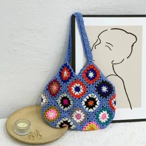 Crochet Flower Shoulder Bag