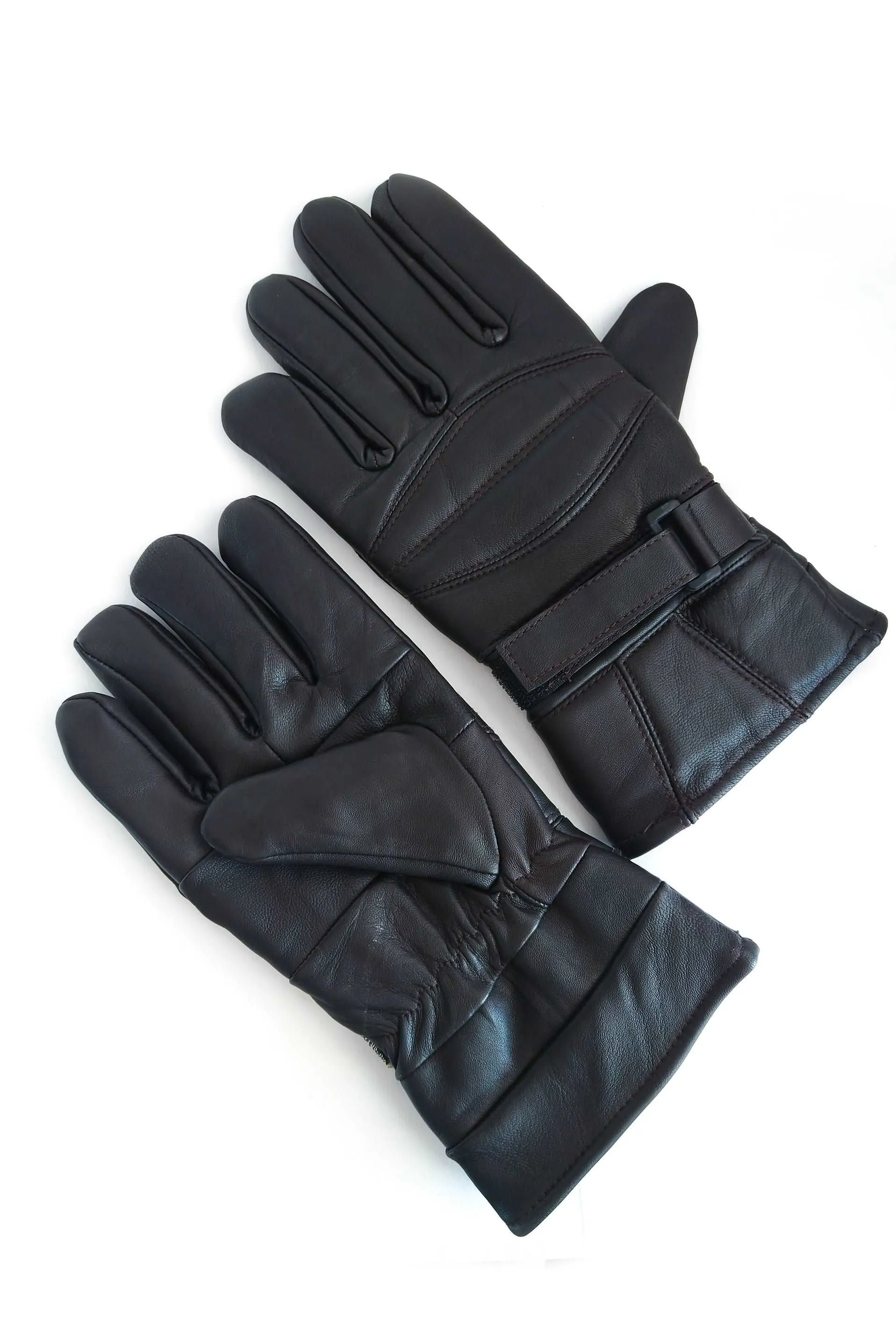 Durable Men's Sheep Leather Winter Gloves // Black