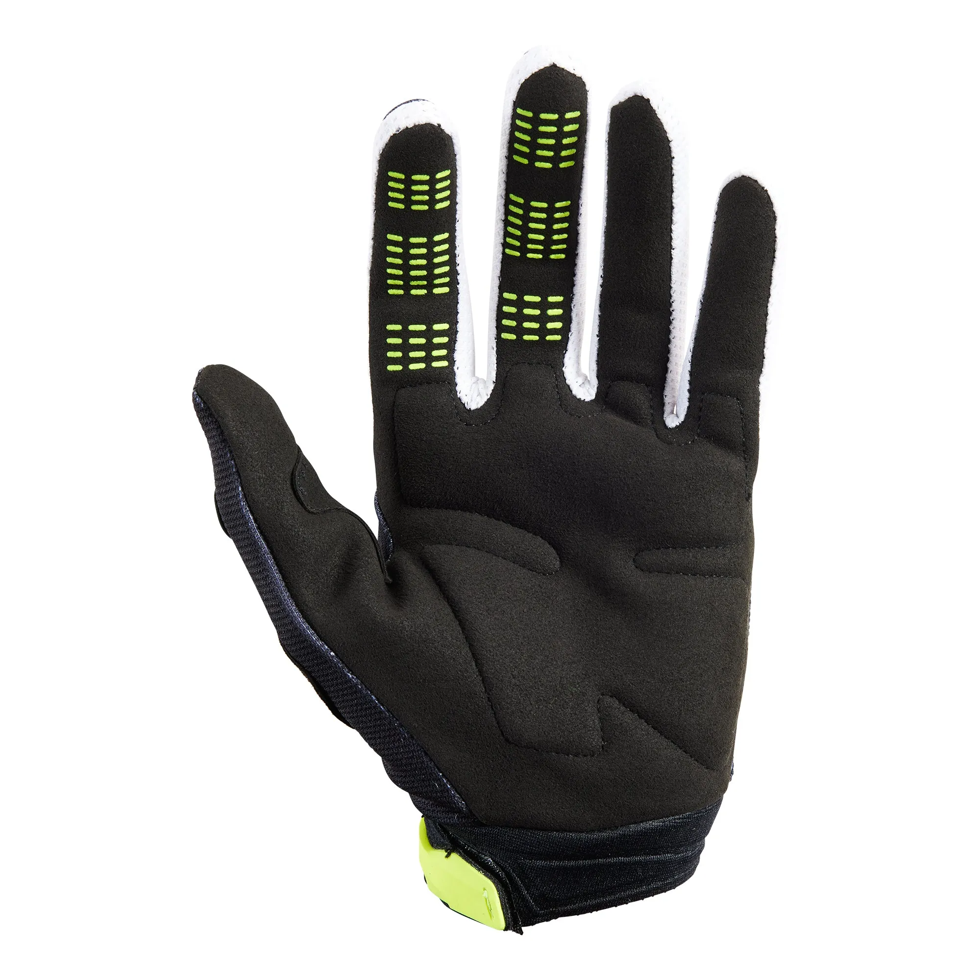 Fox Racing  Youth 180 Morphic Gloves Padded Palm Secure Fit Off-Road Black Yellow