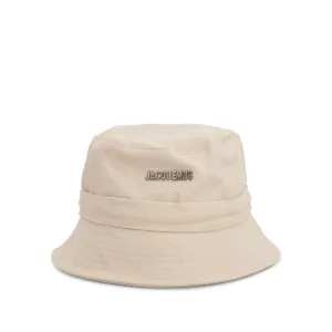 Gadjo Knotted Bucket Hat in Off White