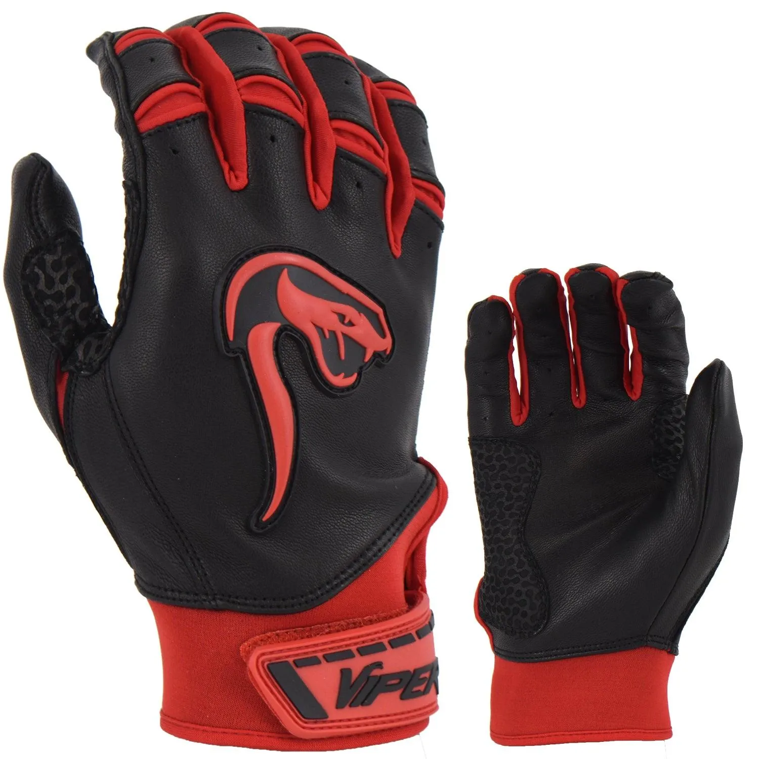 Grindstone Short Cuff Batting Glove - Black/Red