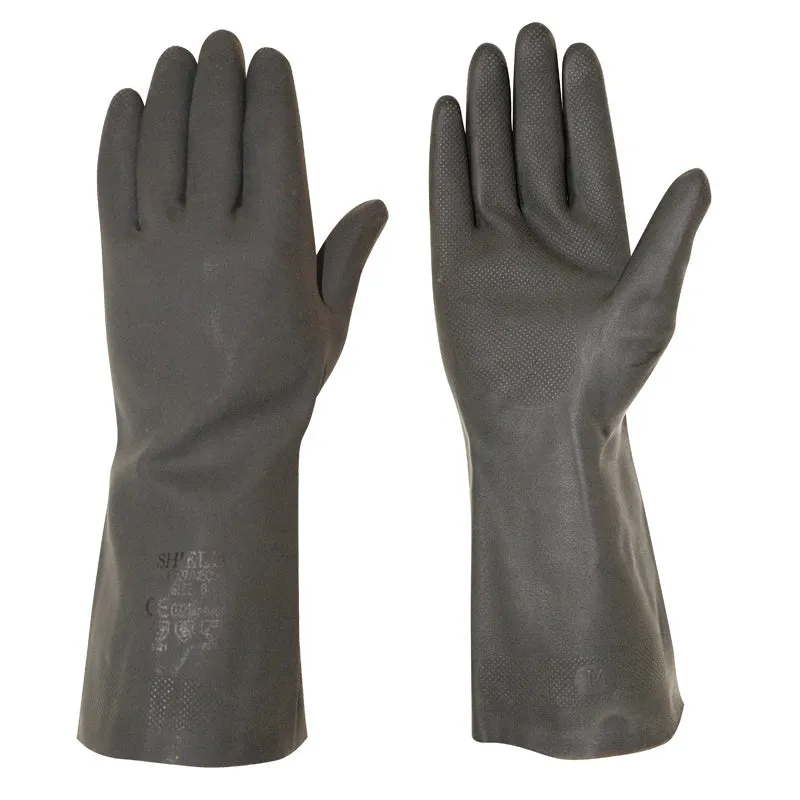 Heavy Duty Black Rubber Glove