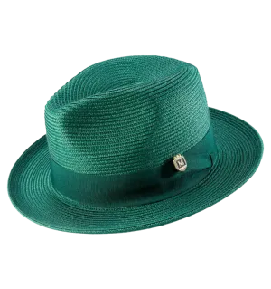 Hunter Green Bruno Capelo Men's Summer Straw Hats