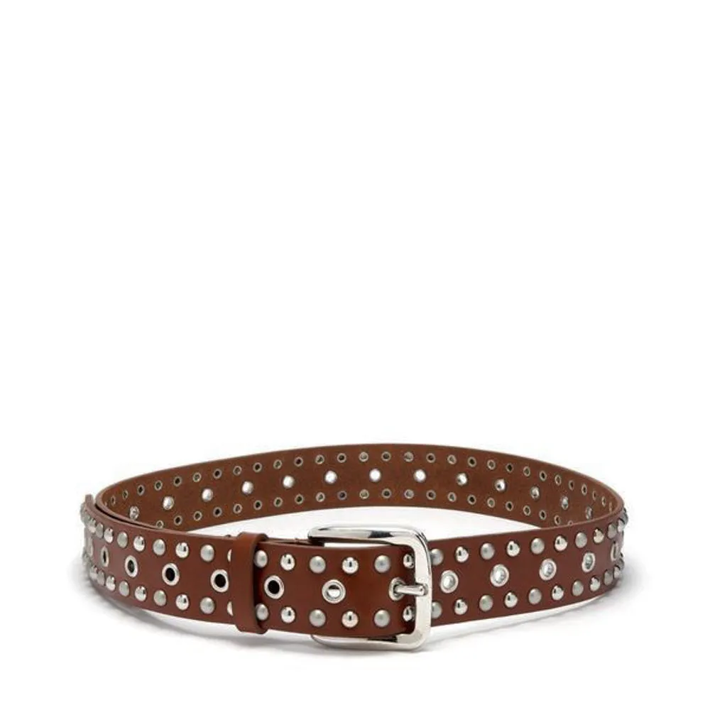 Isabel Marant Brown Leather Rica Studded Belt 80