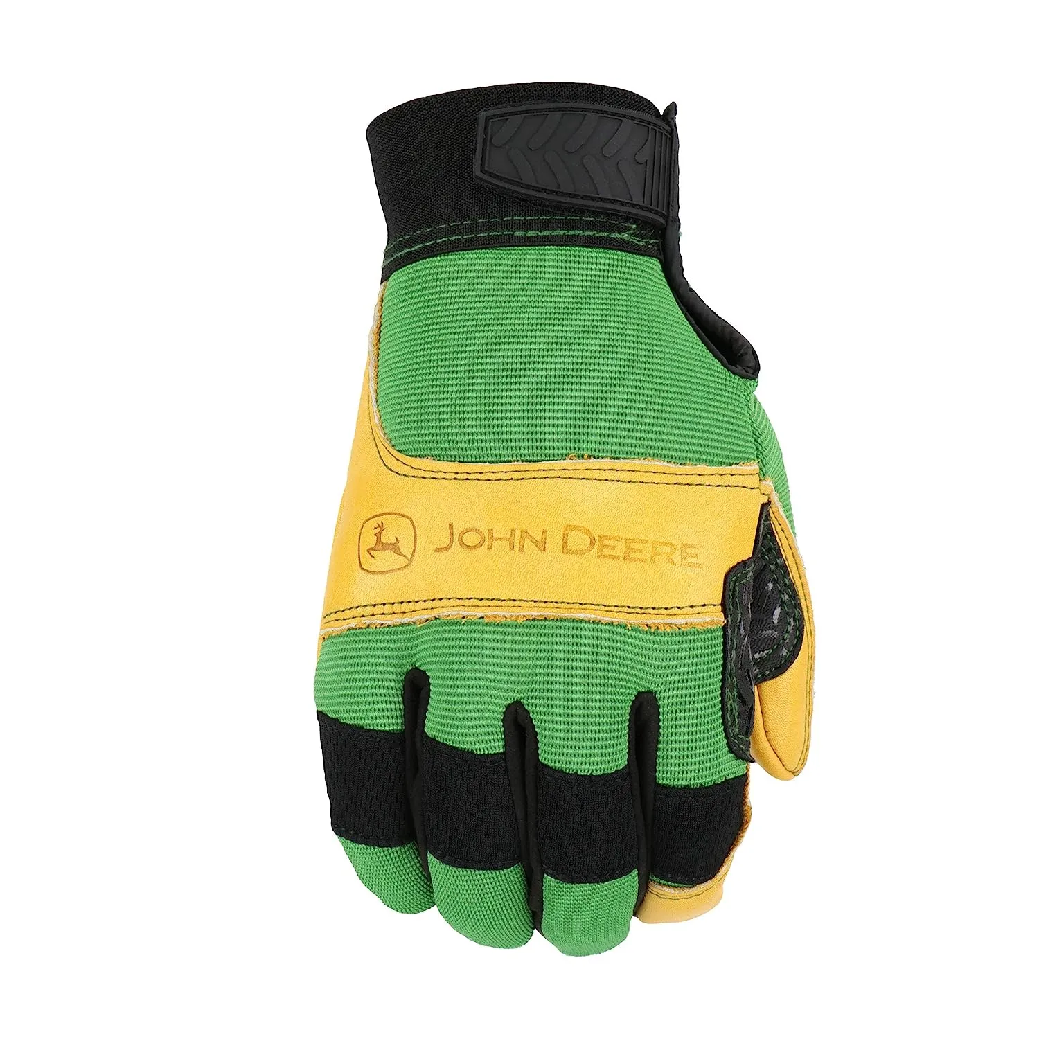 John Deere Grain Cowhide Leather Work Gloves