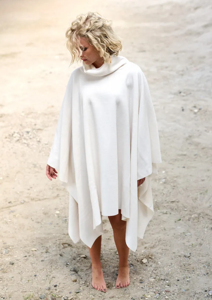 LOUNGE PONCHO WOMEN - 4081 - OFF WHITE