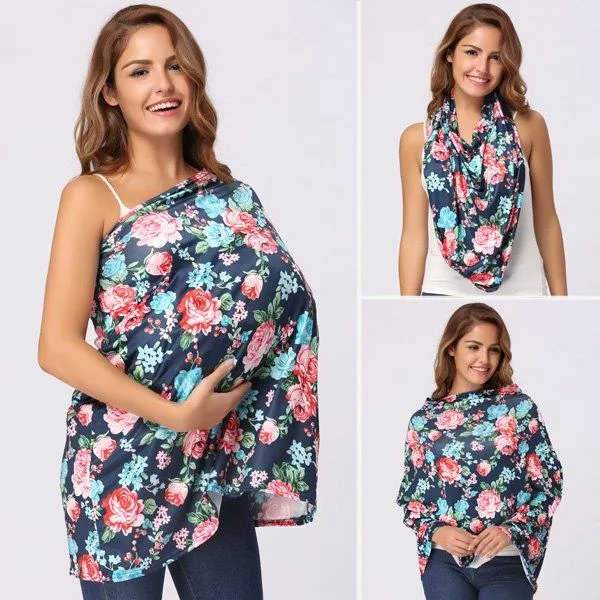 Maternity and Nursing Wear- Floral Blue