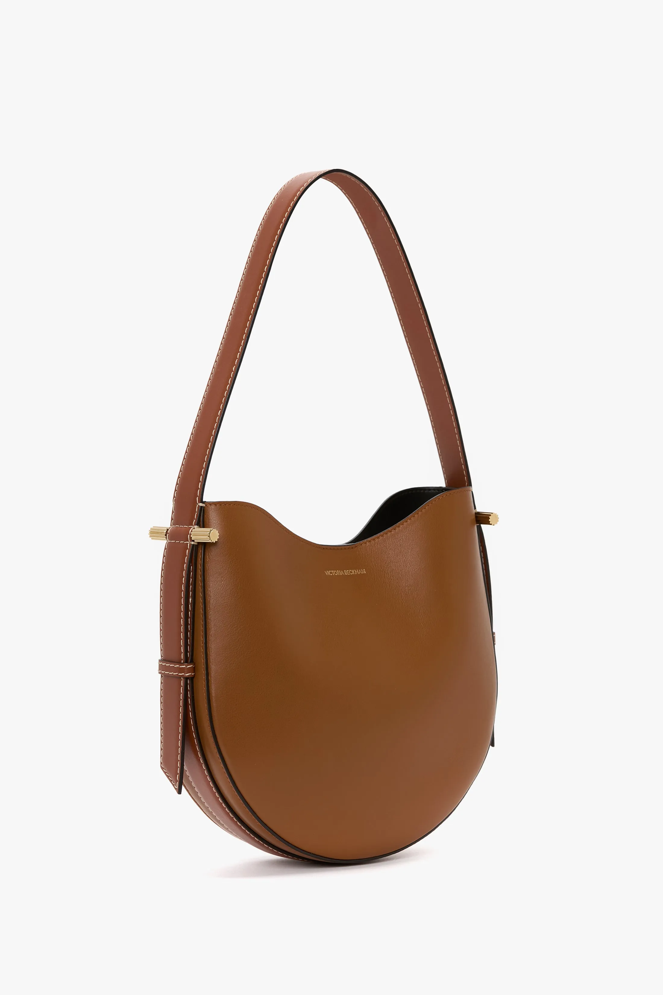 Medium Dia Hobo Bag In Tan Smooth Leather