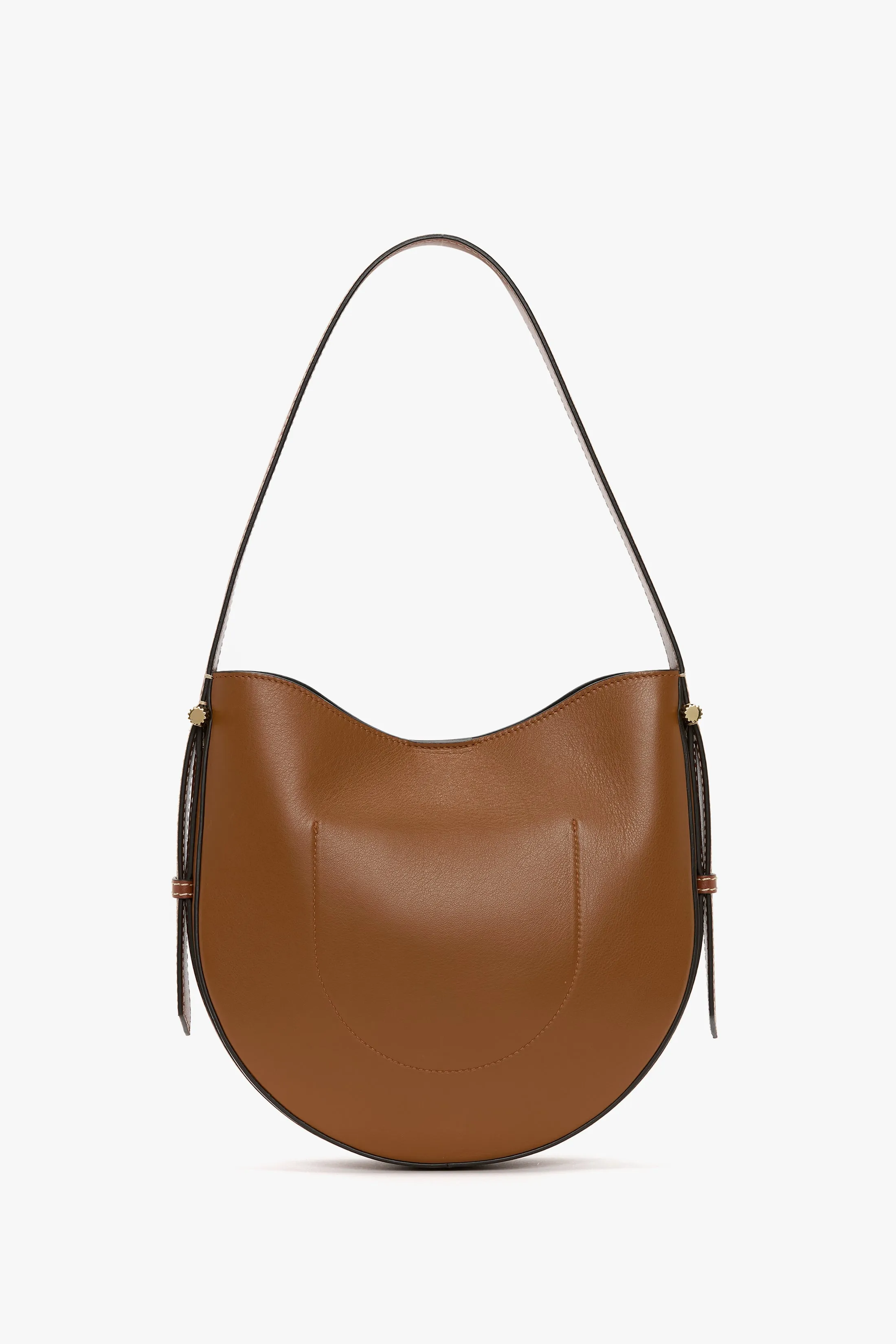 Medium Dia Hobo Bag In Tan Smooth Leather