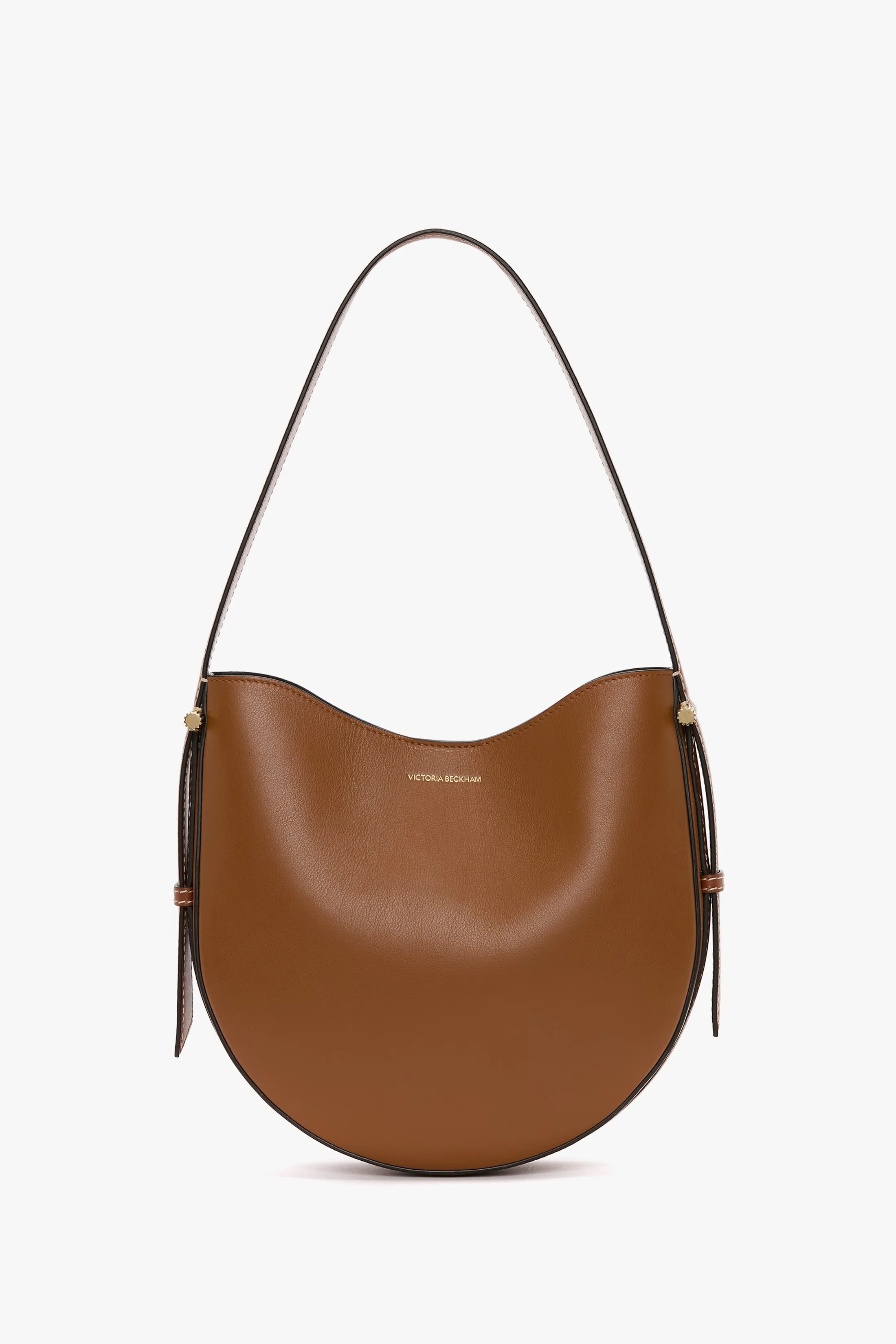 Medium Dia Hobo Bag In Tan Smooth Leather