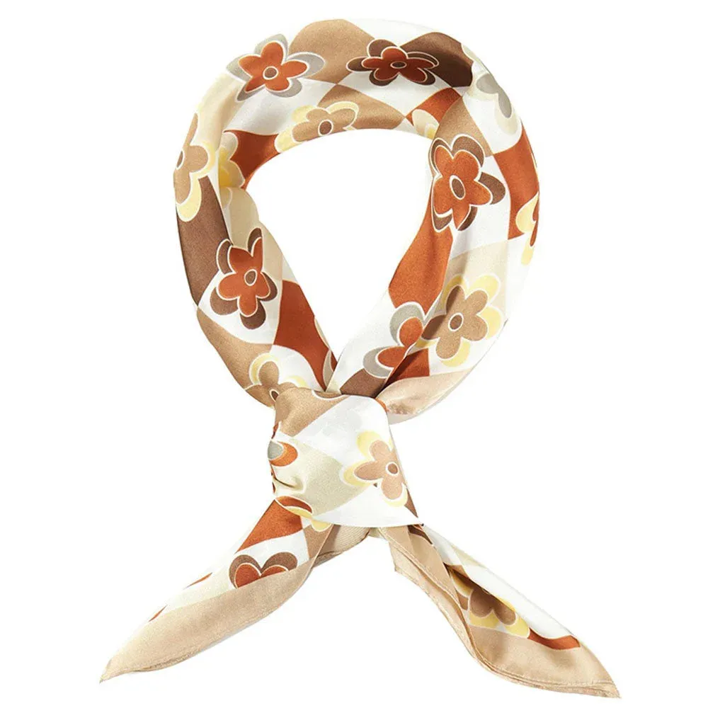 Multi Checkered Floral Print Scarf Wrap