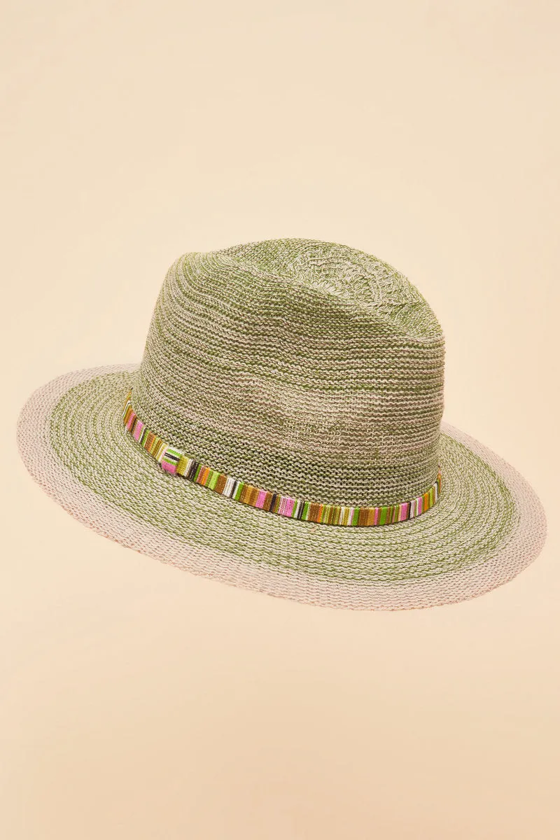 Natalie Hat with Shimmer Band-Fern