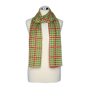 Peony Retro Lime/Red Scarf