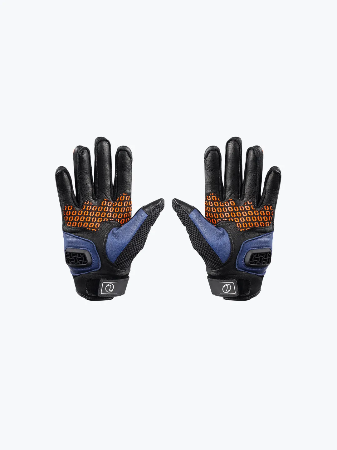 Rynox Gravel Gloves Navy Blue Orange