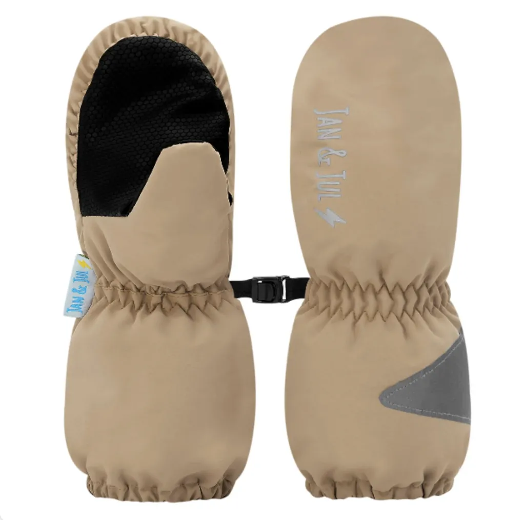 Size S (2-4): Jan & Jul SOFT BROWN Waterproof RAIN Mittens NEW