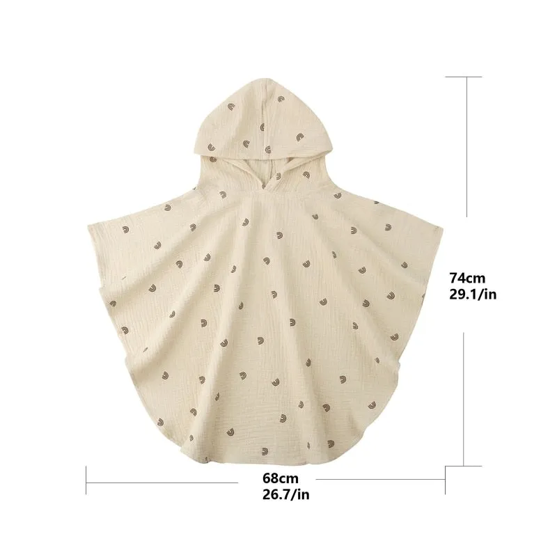 Soft Cotton Baby Hooded Towel Bath Towel for Boys Girls Bathrobe Sleepwear Ponchos