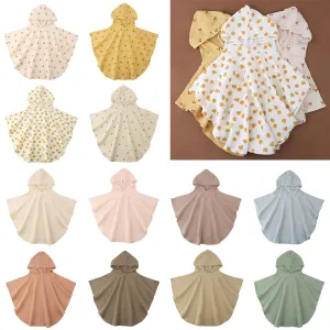 Soft Cotton Baby Hooded Towel Bath Towel for Boys Girls Bathrobe Sleepwear Ponchos