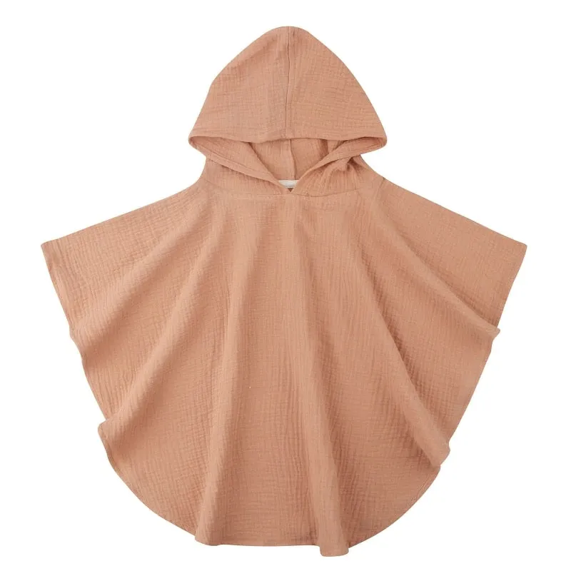 Soft Cotton Baby Hooded Towel Bath Towel for Boys Girls Bathrobe Sleepwear Ponchos