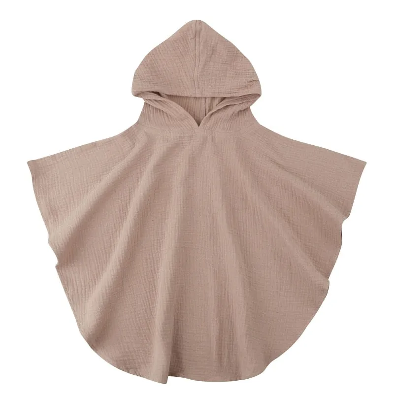 Soft Cotton Baby Hooded Towel Bath Towel for Boys Girls Bathrobe Sleepwear Ponchos