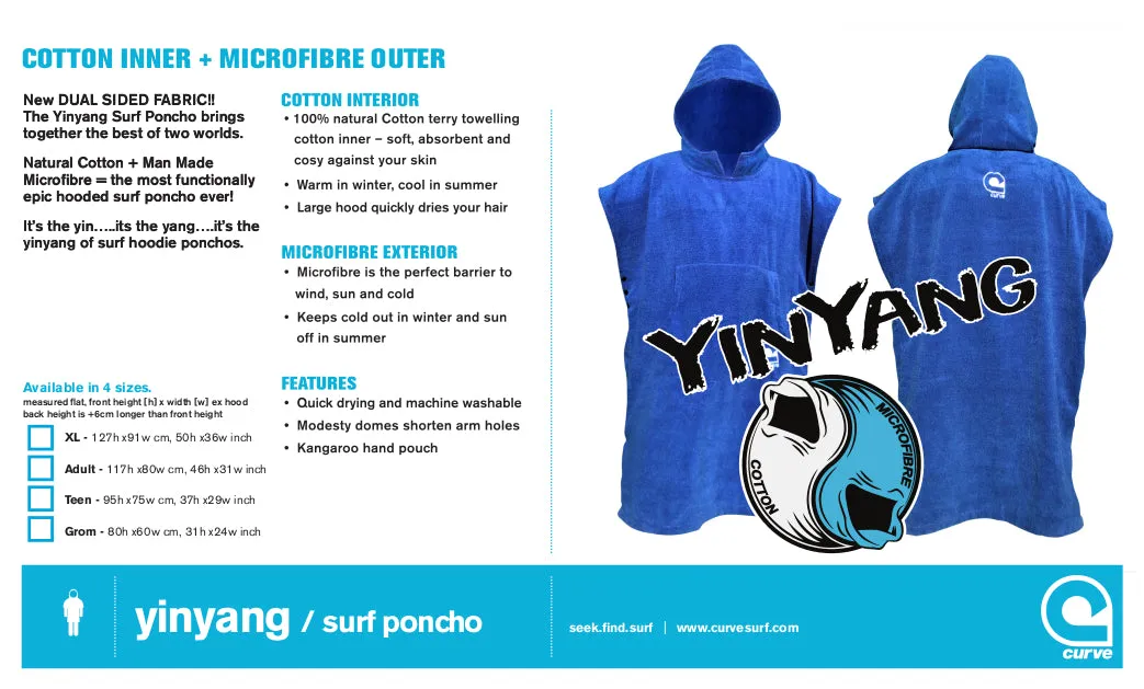 Surf Poncho Towel - *new* Cotton / MF Yinyang for Kids