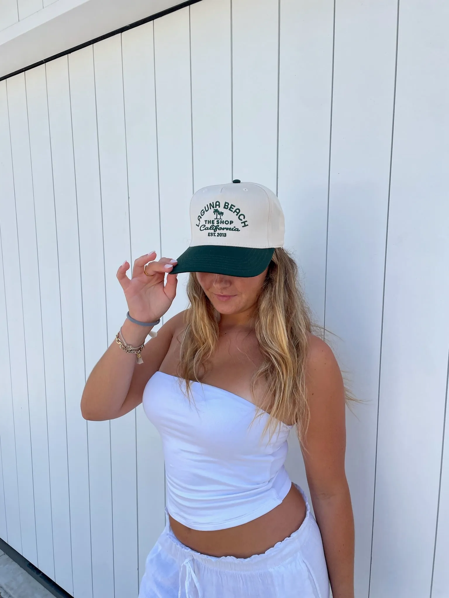 THE SHOP CLASSIC Laguna Palm Embroidered 5-Panel Baseball Hat - More Colors Available