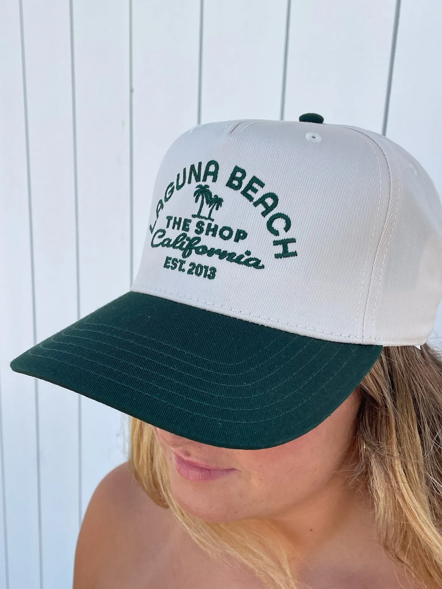 THE SHOP CLASSIC Laguna Palm Embroidered 5-Panel Baseball Hat - More Colors Available