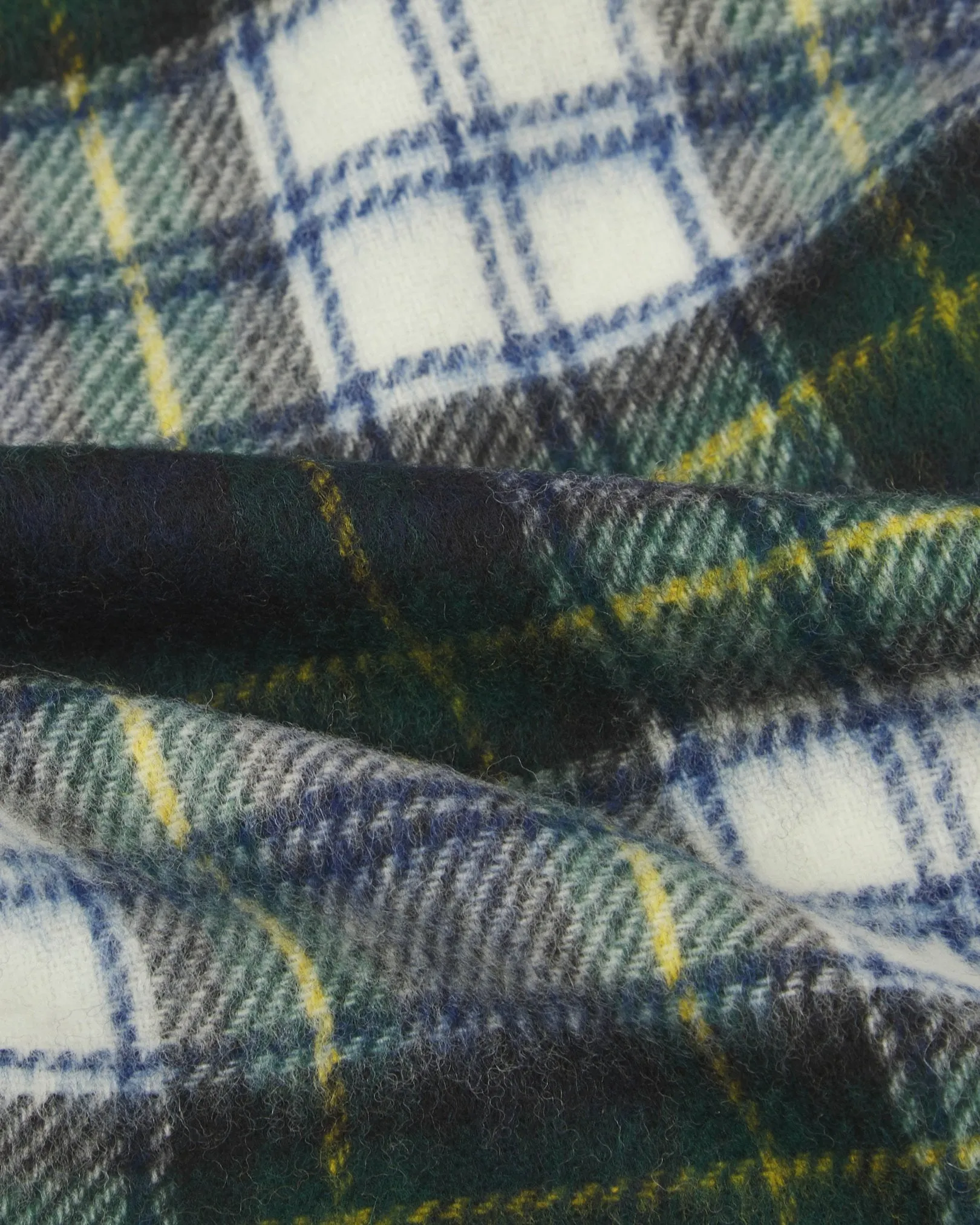 UK Wool Scarf - Highlands Tartan in Green