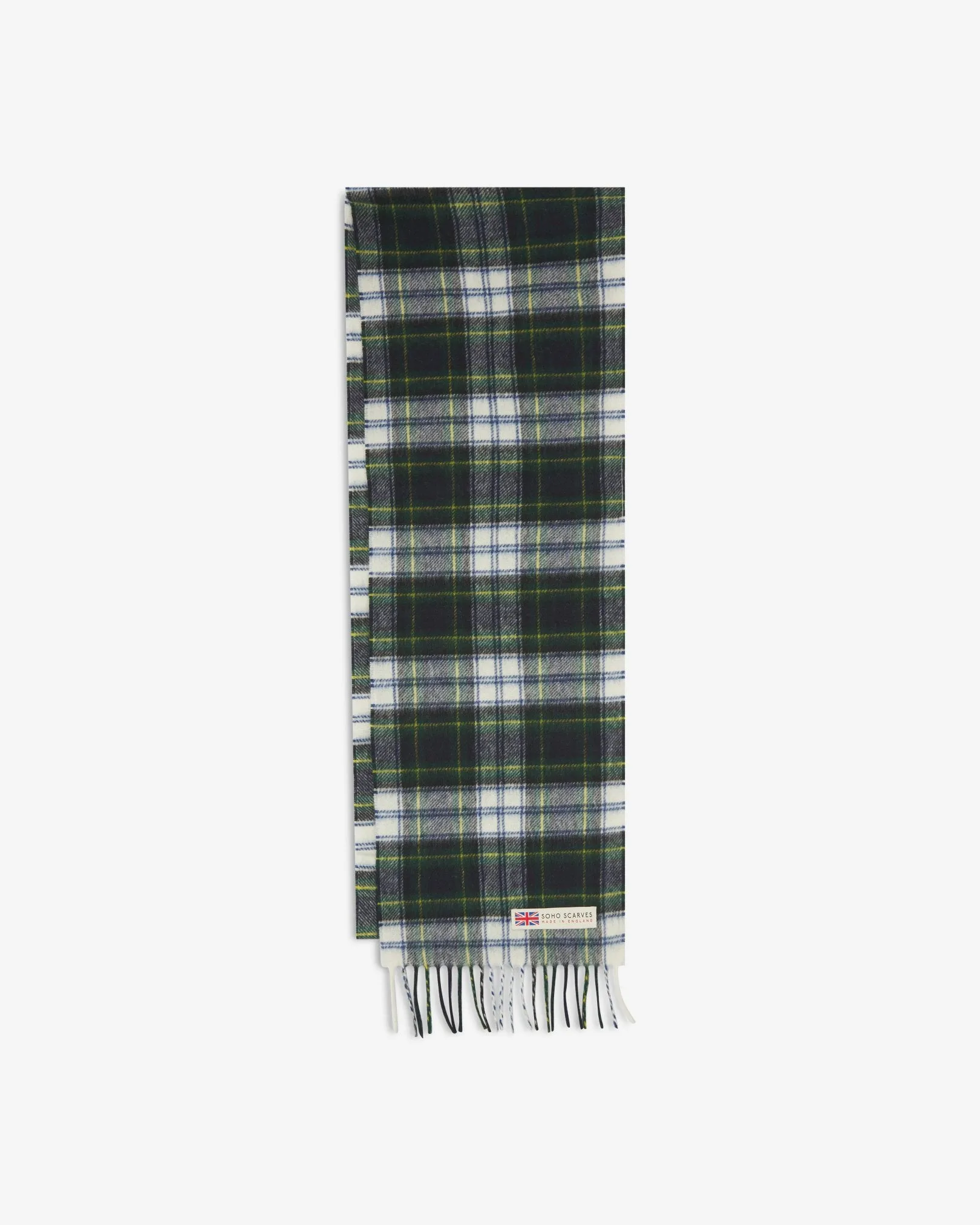 UK Wool Scarf - Highlands Tartan in Green