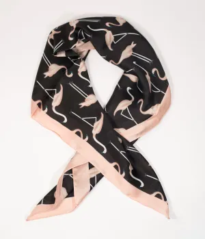 Unique Vintage Flamingo Print Hair Scarf