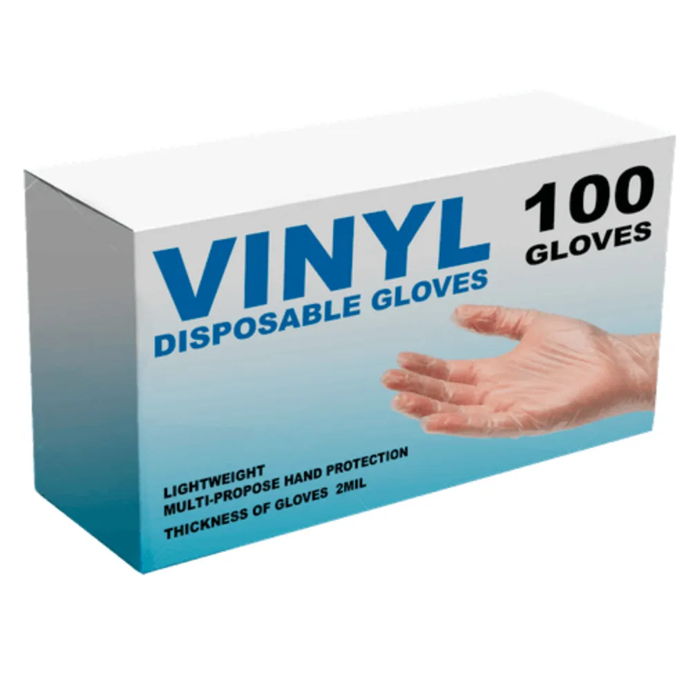 Vinyl Disposable Gloves (1 Box = 100 Gloves)