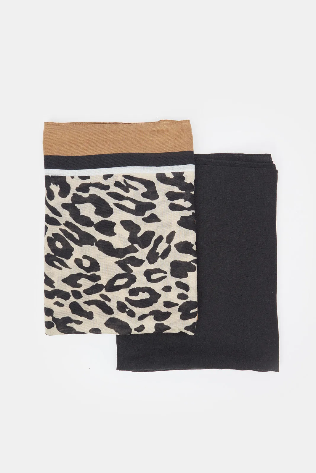 Women Black And Brown Animal Print Set (Pack of 2)